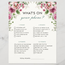 ガーデンパーティーあなたの電話のブライダルシャワーゲーム