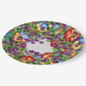 ガーデンパーティーかわいらしパンジー ペーパープレート (アングル)