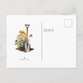 ガーデンパーティーとシードスワップ インビテーションポストカード (裏面)