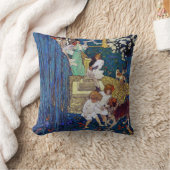 ガーデンパーティーと犬&猫、ジェシー・ウィルコックス・スミス クッション (ブランケット)