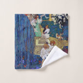 ガーデンパーティーと犬&猫、ジェシー・ウィルコックス・スミス バスタオルセット (ウォッシュタオル)