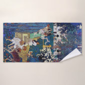 ガーデンパーティーと犬&猫、ジェシー・ウィルコックス・スミス バスタオル (バスタオル)