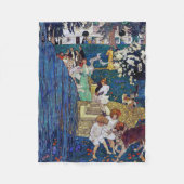 ガーデンパーティーと犬&猫、ジェシー・ウィルコックス・スミス フリースブランケット (正面)