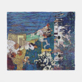 ガーデンパーティーと犬&猫、ジェシー・ウィルコックス・スミス フリースブランケット (正面(横))