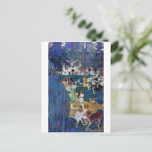 ガーデンパーティーと犬&猫、ジェシー・ウィルコックス・スミス ポストカード (スタンド正面)