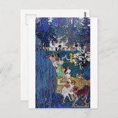 ガーデンパーティーと犬&猫、ジェシー・ウィルコックス・スミス ポストカード (正面/裏面)