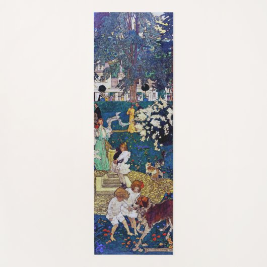 ガーデンパーティーと犬&猫、ジェシー・ウィルコックス・スミス ヨガマット (正面)