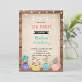 ガーデンパーティーのテーマ招待状 招待状 (スタンド正面)