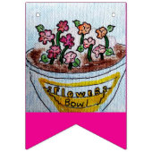 ガーデンパーティーの花のボウル バンティングフラッグ (第1の旗)