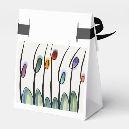 ガーデンパーティーまたは庭園の結婚式 フェイバーボックス (裏面サイド)