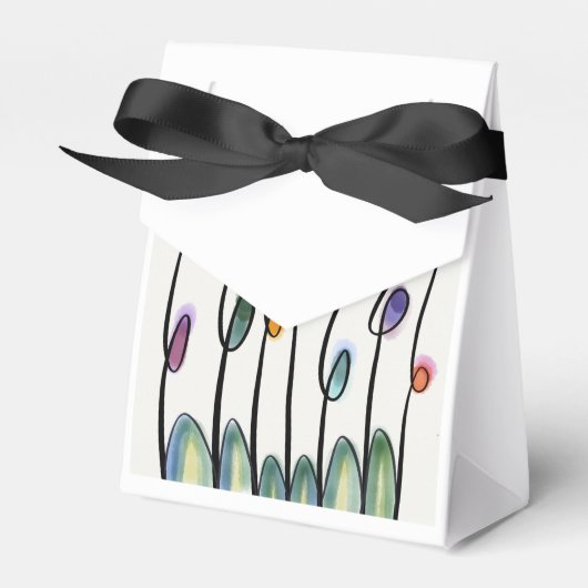 ガーデンパーティーまたは庭園の結婚式 フェイバーボックス (正面サイド)