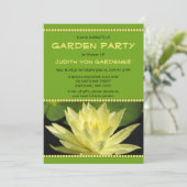 ガーデンパーティーイエローウォーターリリー花 招待状 (スタンド正面)