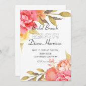 ガーデンパーティーウェディングシャワー 招待状 (正面/裏面)