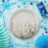 ガーデンパーティーウォーターカラーフローラ紙 ペーパープレート (パーティー)