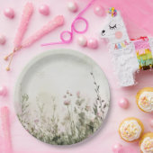 ガーデンパーティーウォーターカラーフローラ紙 ペーパープレート (パーティー)