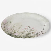 ガーデンパーティーウォーターカラーフローラ紙 ペーパープレート (アングル)