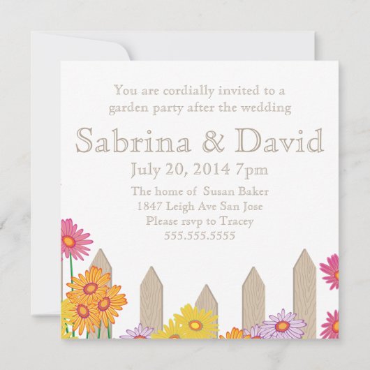 ガーデンパーティーコレクションガーデンパーティー 招待状 (裏面)