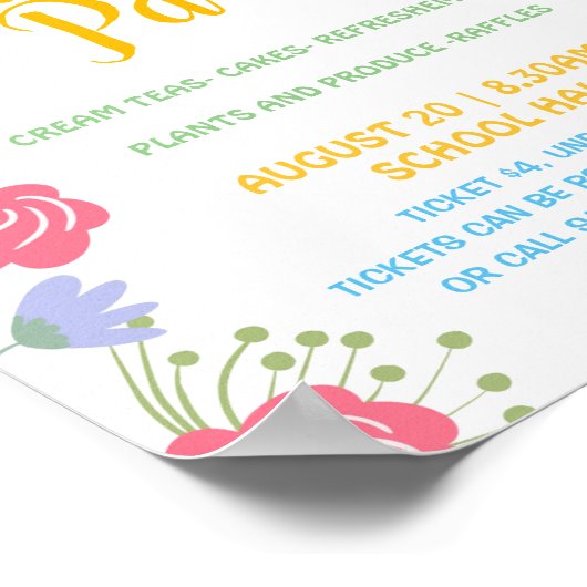 ガーデンパーティーサマーテーマ ポスター (角)