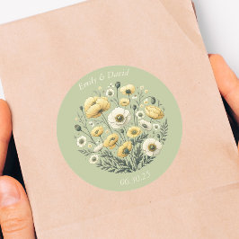 ガーデンパーティーセージ結婚ワイルドフラワー ラウンドシール