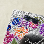 ガーデンパーティーチョウビーチタオル白い背景 ビーチタオル (インサイチュ)