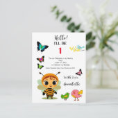 ガーデンパーティーチルドレンお祝い インビテーションポストカード (スタンド正面)