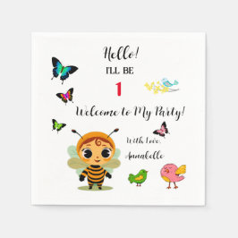 ガーデンパーティーチルドレンお祝い スタンダードカクテルナプキン