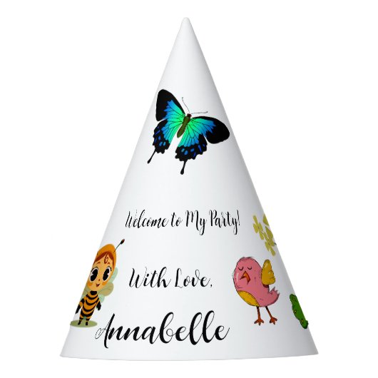 ガーデンパーティーチルドレンお祝い パーティーハット (正面)
