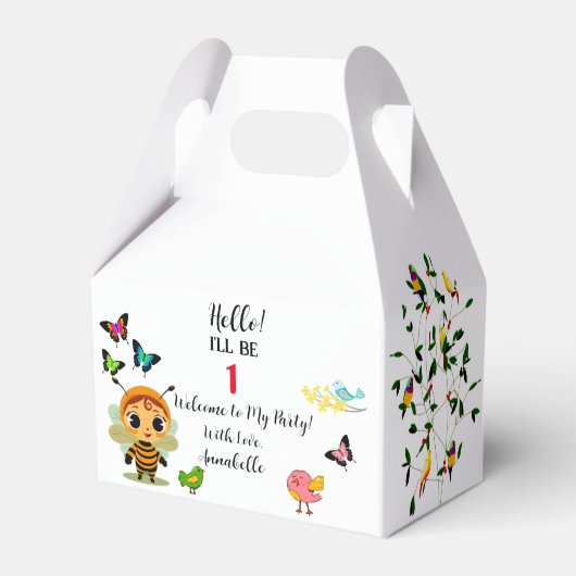 ガーデンパーティーチルドレンお祝い フェイバーボックス (正面サイド)