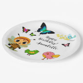 ガーデンパーティーチルドレンお祝い ペーパープレート (アングル)