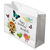 ガーデンパーティーチルドレンお祝い ラージペーパーバッグ (正面アングル)