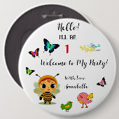 ガーデンパーティーチルドレンお祝い 缶バッジ (正面&裏面)