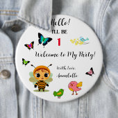 ガーデンパーティーチルドレンお祝い 缶バッジ (インサイチュ)