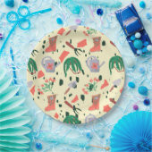 ガーデンパーティーテラゾ ペーパープレート (パーティー)