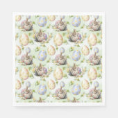 ガーデンパーティーバニーお祝い スタンダードランチョンナプキン (正面)