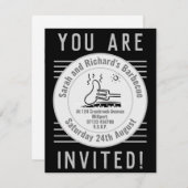 ガーデンパーティーバーベキュー招待状 招待状 (正面/裏面)