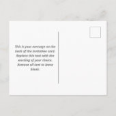 ガーデンパーティーバーベキュー インビテーションポストカード (裏面)