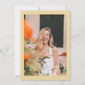 ガーデンパーティーピクニックイエローレモンブライダルシャワー 招待状 (裏面)