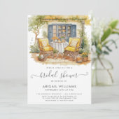 ガーデンパーティーピクニックオレンジシトラスブライダルシャワー 招待状 (スタンド正面)