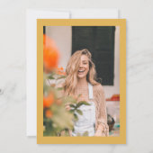 ガーデンパーティーピクニックオレンジシトラスブライダルシャワー 招待状 (裏面)