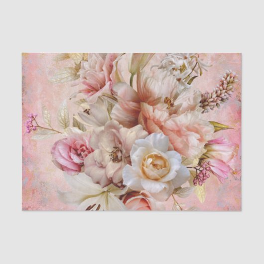 ガーデンパーティーピンクティッシュペーパー 薄葉紙 (正面)