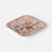 ガーデンパーティーピンクパーティープレート ペーパープレート (傾斜あり)