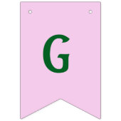 ガーデンパーティーピンク牡丹 バンティングフラッグ (第2の旗)