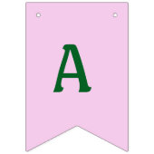 ガーデンパーティーピンク牡丹 バンティングフラッグ (第3の旗)