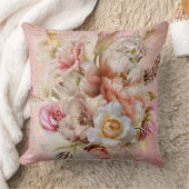 ガーデンパーティーピンク装飾用クッション クッション (ブランケット)