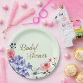 ガーデンパーティーフラワーブライダルシャワーペーパープレート ペーパープレート (パーティー)