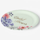 ガーデンパーティーフローラブライダルシャワー紙プレート ペーパープレート (アングル)