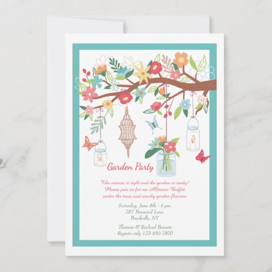 ガーデンパーティーフローラ招待状 招待状 (正面)