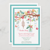 ガーデンパーティーフローラ招待状 招待状 (正面/裏面)