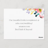 ガーデンパーティーブライダルシャワー招待 ポストカード (裏面)