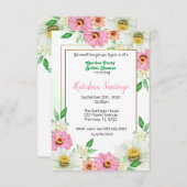 ガーデンパーティーブライダルシャワー招待 招待状 (正面/裏面)